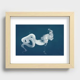 Elegant Sea Snake Mermaid Recessed Framed Print