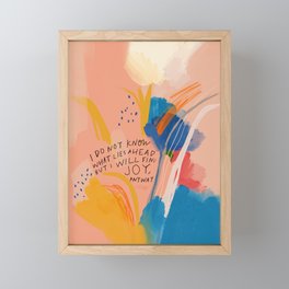 Find Joy. The Abstract Colorful Florals Framed Mini Art Print