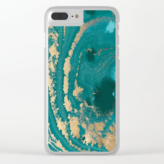 Fluid Gold Clear iPhone Case