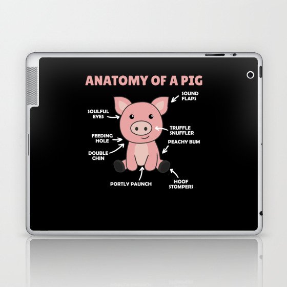 Funny Explanation Of A Pig's Anatomy Laptop & iPad Skin