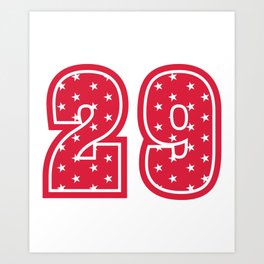 Cute White Stars On Red 29th Birthday Gift Idea Art Print | Anniversarygifts, Birthdayshirt, Birthdayideas, Birthdaycrewshirts, Graphicdesign, Birthdaytshirts, Giftsforgirls, Birthdayshirtideas, Birthdaygift, Cool 