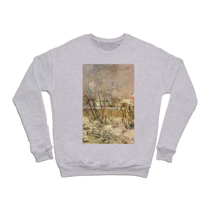 Paul Gauguin - Garden in Snow (1883) Crewneck Sweatshirt