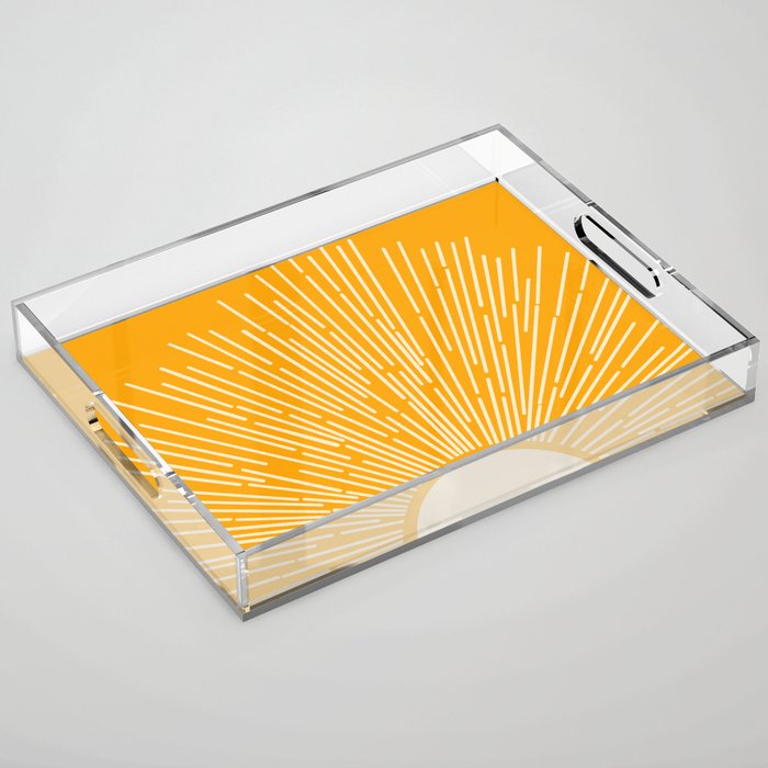 Marigold Burning Sun Acrylic Tray