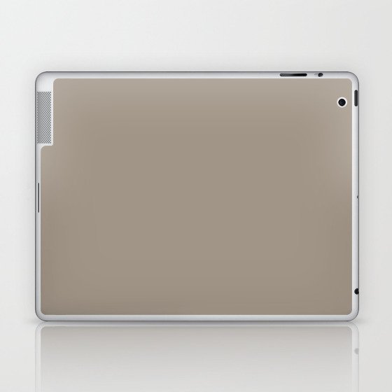 Earthy Taupe Solid Color Pairs Pantone Aluminum 16-1107 TCX - Shades of Orange Hues Laptop & iPad Skin