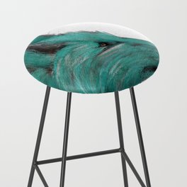 Teal Wolf Bar Stool