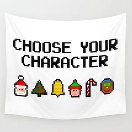8 Bit Christmas Wall Tapestry