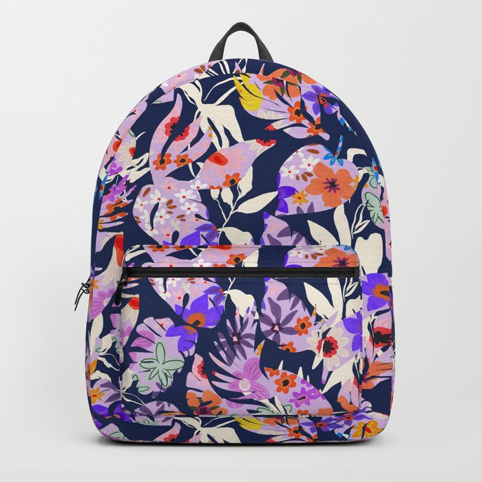 Modern tropical garden floral Backpack