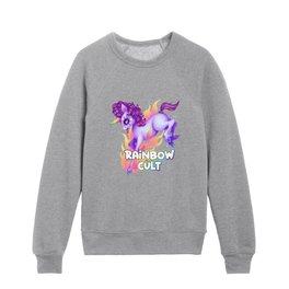 Punk Unicorn Rainbow Cult Kids Crewneck