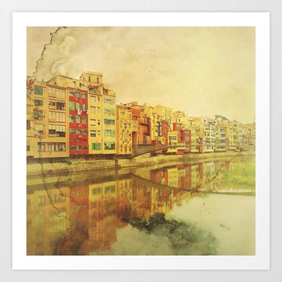 The river that reflects the city Art Print