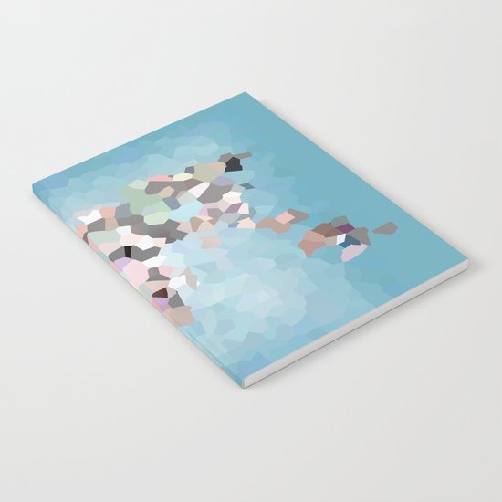 Travel Map Geometric Abstract of the World Notebook