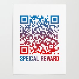 Special Reward Funny Rickroll QR Code Poster