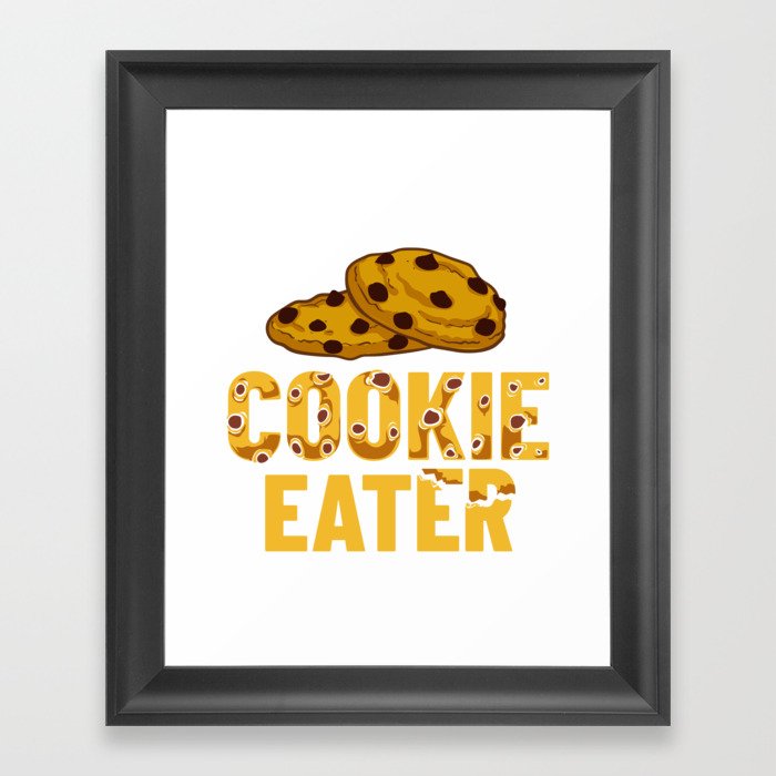 Chocolate Chip Cookie Recipe Dough Almond Framed Art Print