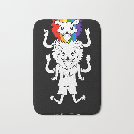 Gay Pride Lions Bath Mat