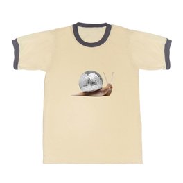 DISCO SNAIL T Shirt | Snail, Minimal, Popart, Illustration, Curated, Collage, Color, Graphicdesign, Girly, Pastel 