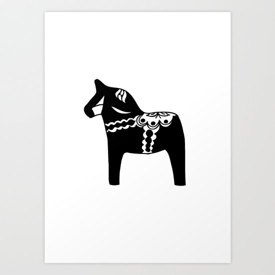 Dala Horse Art Print