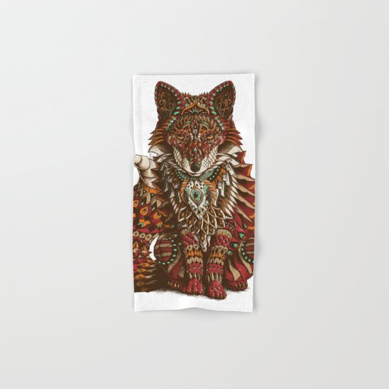 Red Fox (Color Version) Hand & Bath Towel
