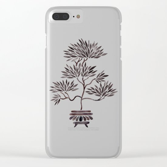 Bonsai Tree – Black Palette Clear iPhone Case