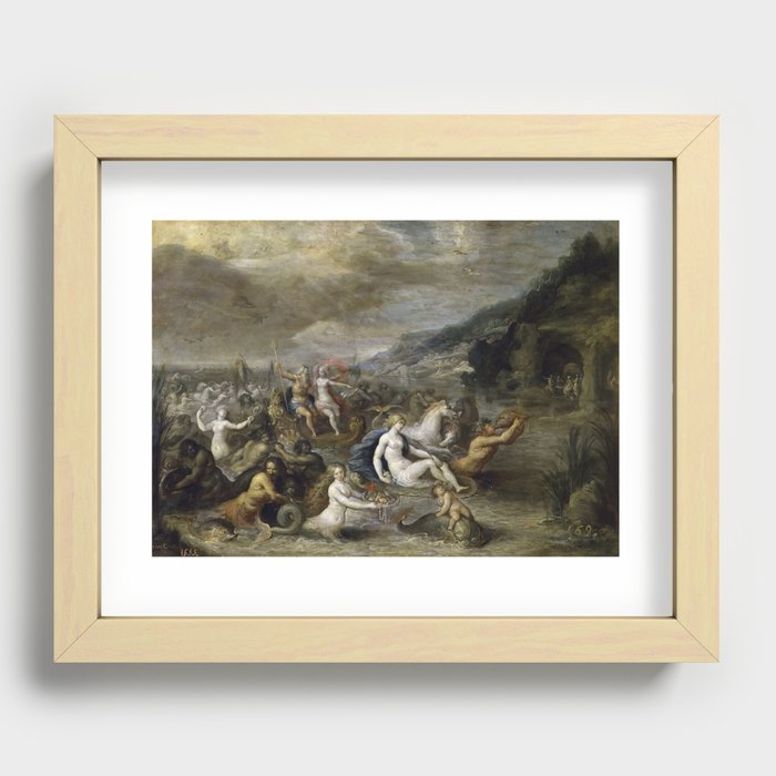 Poseidon king of the sea Recessed Framed Print