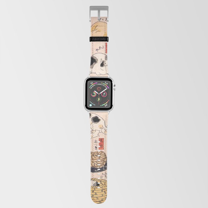 Cats for the Stations of the Tokaido Road prints 1, 2, & 3 cat art portrait Apple Watch Band