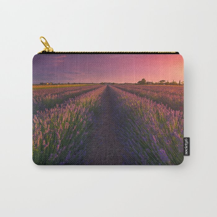 Lavender flowers fields at sunset. Cecina, Tuscany Carry-All Pouch