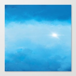 Hope Above the Clouds 1 Blue - Abstract Art Series Canvas Print