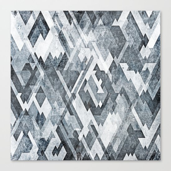 zig zag black and white Canvas Print