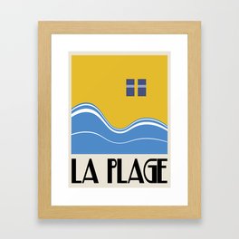 'La Plage' Framed Art Print