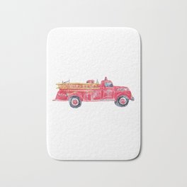 Fire truck print firetruck Bath Mat | Silhouette, Drawn, Logo, Design, Card, Drawing, Background, Free, Illustration, Black 