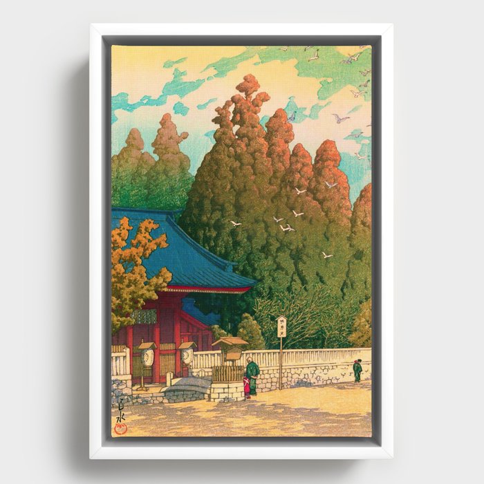 Asama Shrine in Shizuoka by Kawase Hasui Framed Canvas