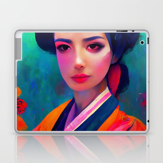 Geisha, Portrait Laptop & iPad Skin