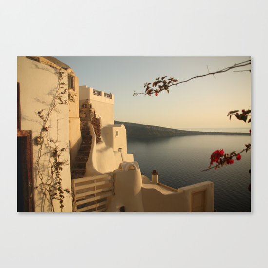 Tranquility of Santorini Canvas Print