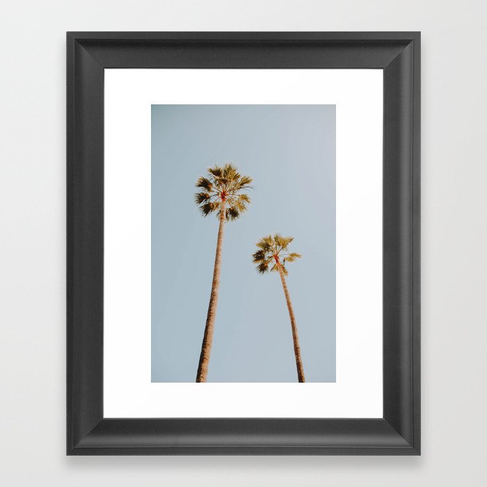 two palm trees xii Framed Art Print