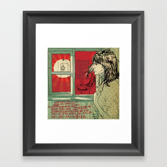 hang this girl Framed Art Print