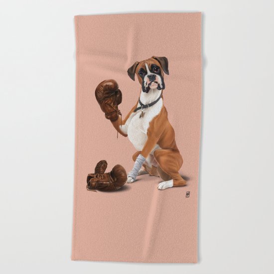 The Boxer (colour) Beach Towel