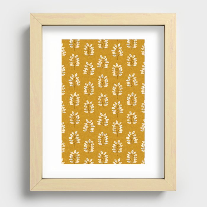 noble branches - yellow Recessed Framed Print