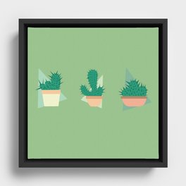 cactus trio Framed Canvas