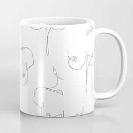 Boob Line / naked breast line drawing Mug