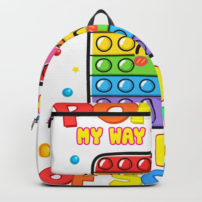 POPPIN MY WAY THROUGH 100 DAYS OF SCHOOL FOR BOYS, GIRLS, KIDS Backpack