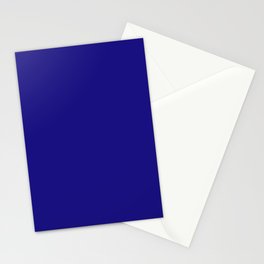 Dark Imperial Blue solid color modern abstract pattern  Stationery Card