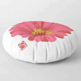 The earth laughs in flowers Floor Pillow