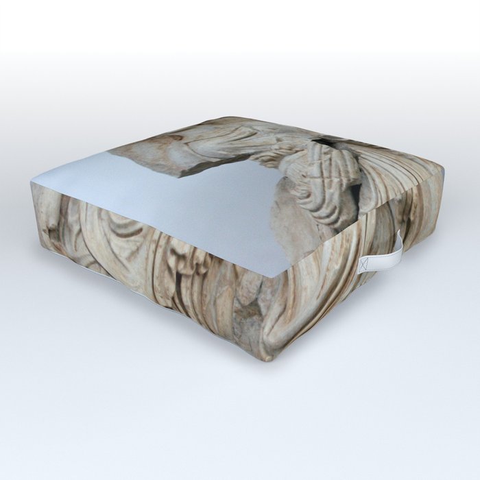 Aphrodite Crowned By Andreia Sebastion Relief Classical Art Outdoor Floor Cushion