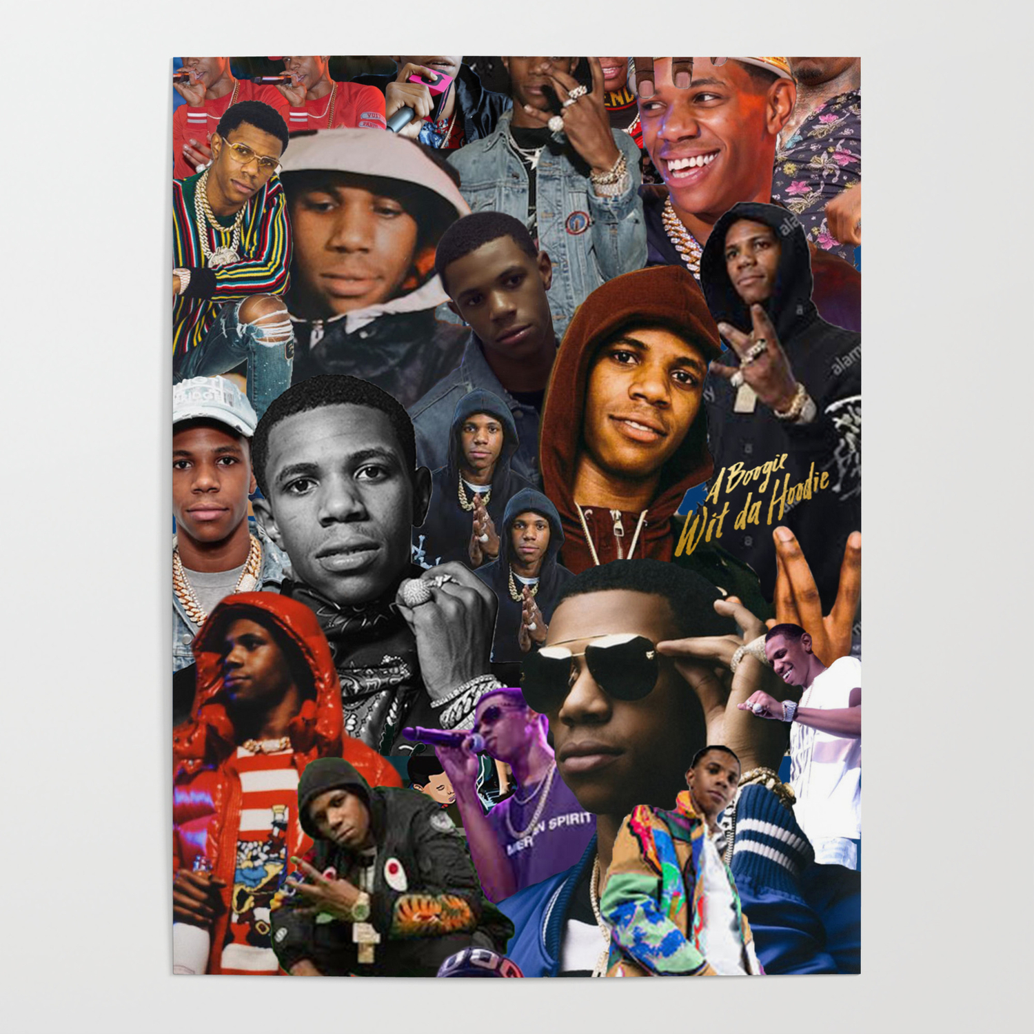 A Boogie Wit Da Hoodie Collage Poster By Katherine Odom Society6