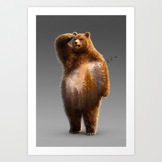 Bear X Art Print