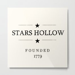 Stars Hollow Sign Metal Print | Movies & TV, Graphicdesign, Vintage 
