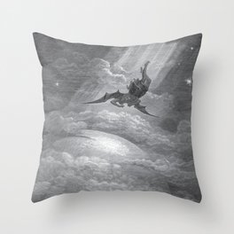 Gustave Dore: Paradise Lost XII Throw Pillow