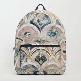 Art Deco Marble Tiles in Soft Pastels Backpack