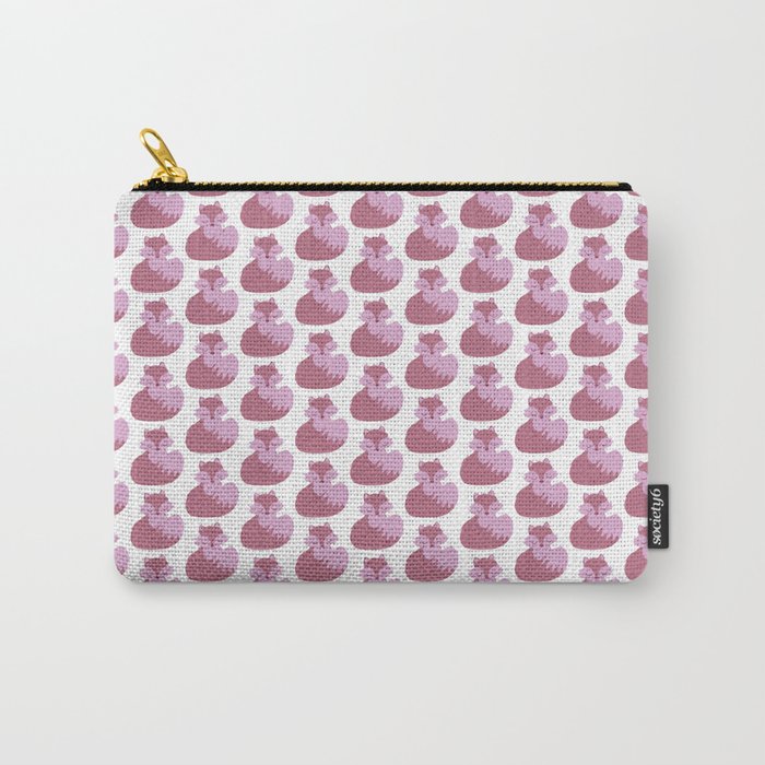 Pink fox pattern Carry-All Pouch