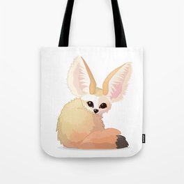 cute fennec foxes. Vector graphic character Tote Bag