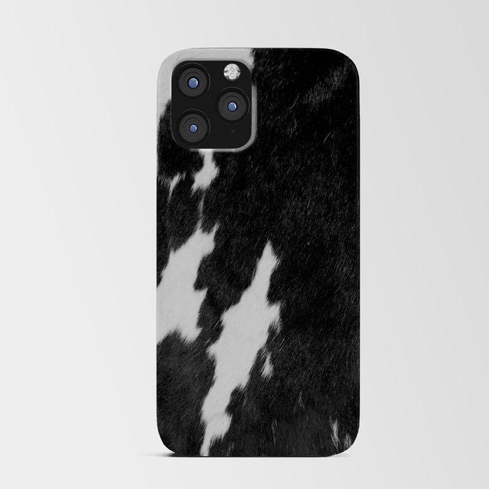 Black and White Faux Animal Fur (xii 2021) iPhone Card Case