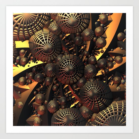A Clockwork Gold Art Print